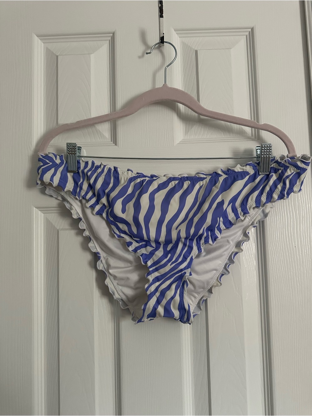 Target Blue and White Zebra Print Cheeky Bikini Bottom